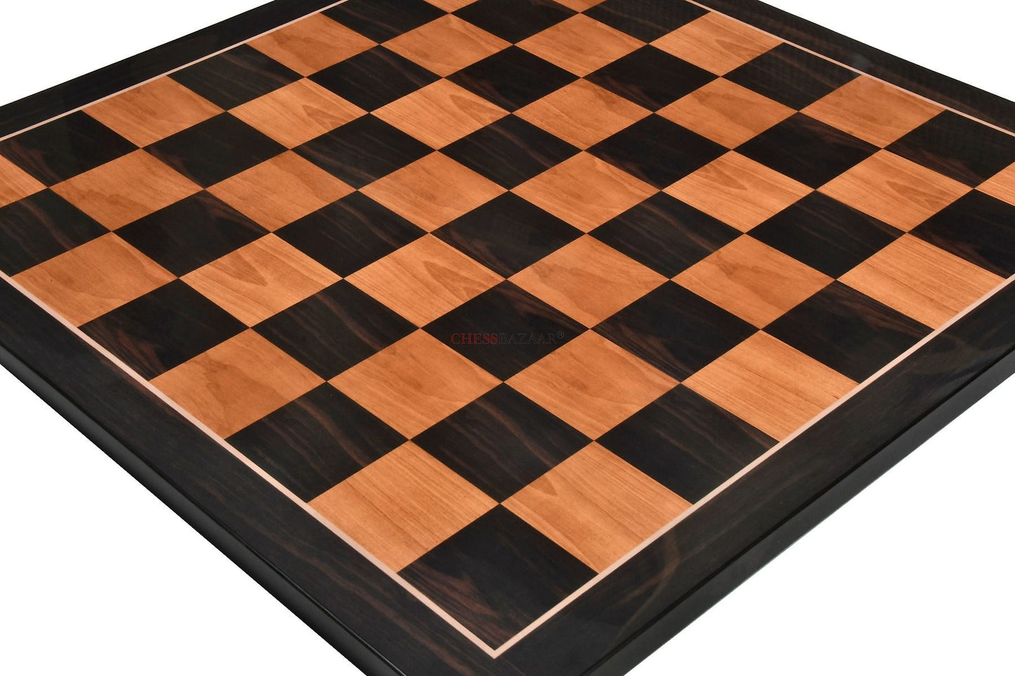 Wooden Printed Chess Board in Antique & Ebony Wood Look 21" - 55 mm