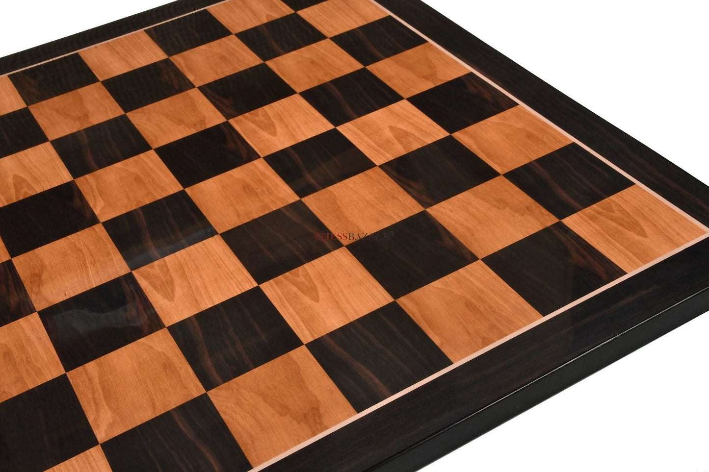 Wooden Printed Chess Board in Antique & Ebony Wood Look 21" - 55 mm