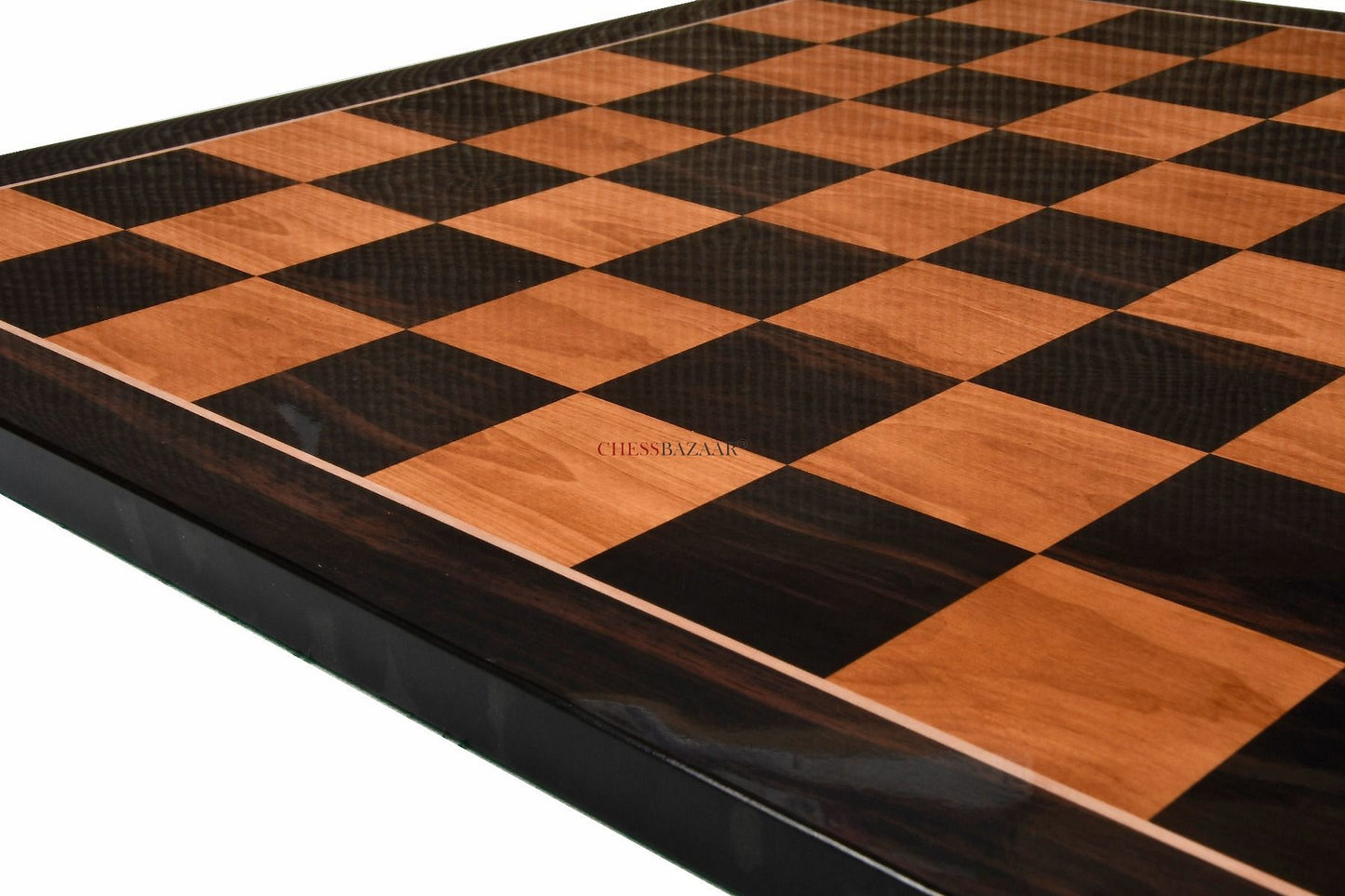 Wooden Printed Chess Board in Antique & Ebony Wood Look 21" - 55 mm