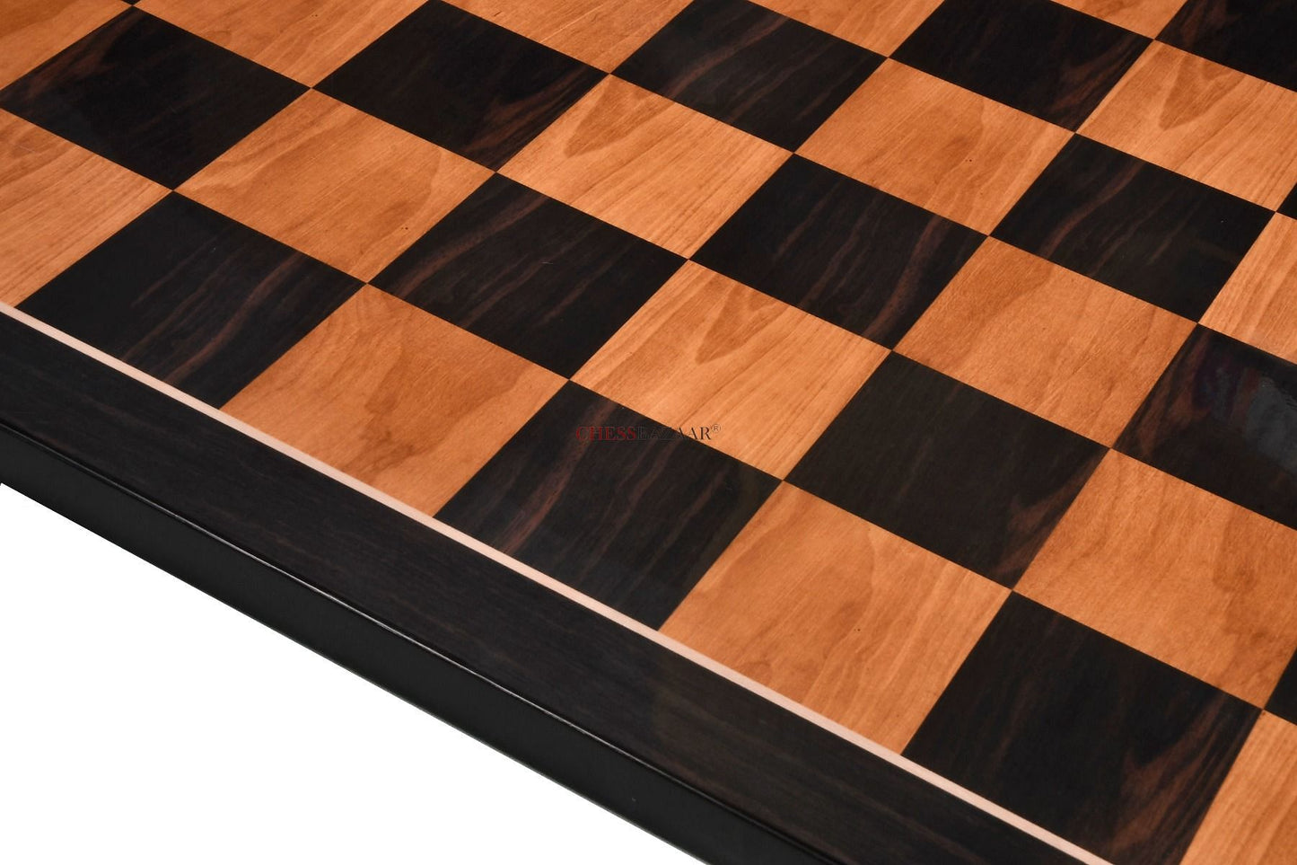 Wooden Printed Chess Board in Antique & Ebony Wood Look 21" - 55 mm