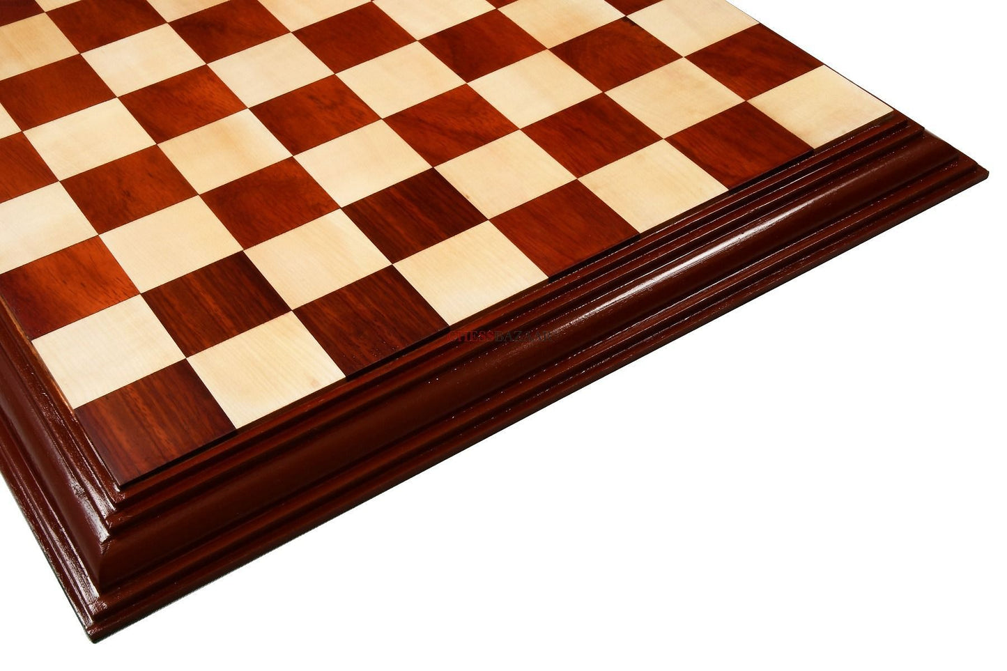 Solid Wooden Luxury Indian Handmade Chess Board in Bud Rosewood (Padauk) & Maple - 21" Board - 55 mm square