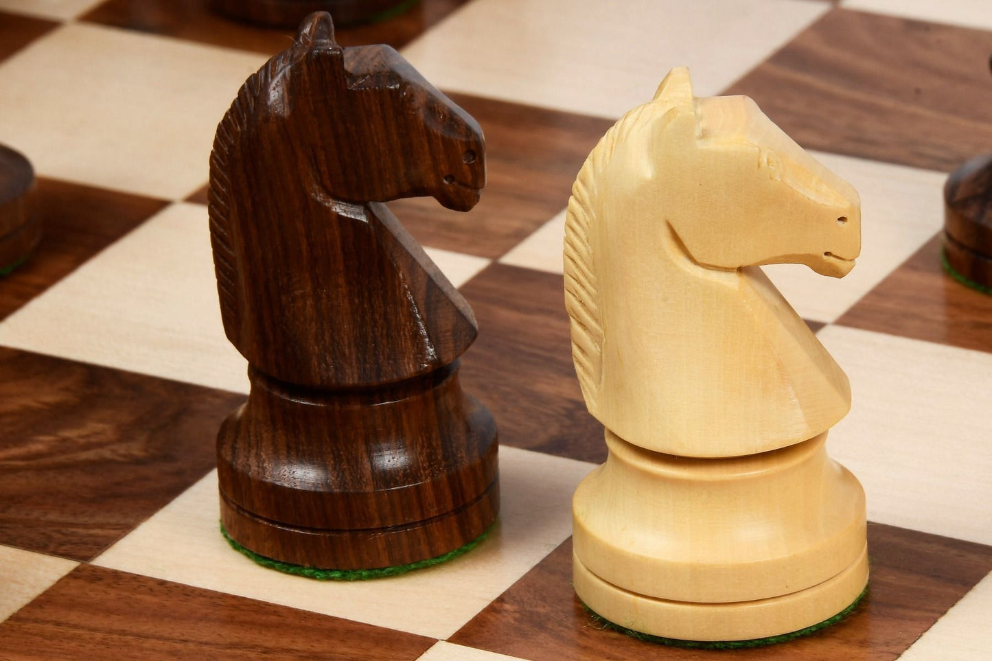 Reproduced Russian (Soviet Era) Series Chess Pieces in Sheesham & Box Wood - 3.75" King