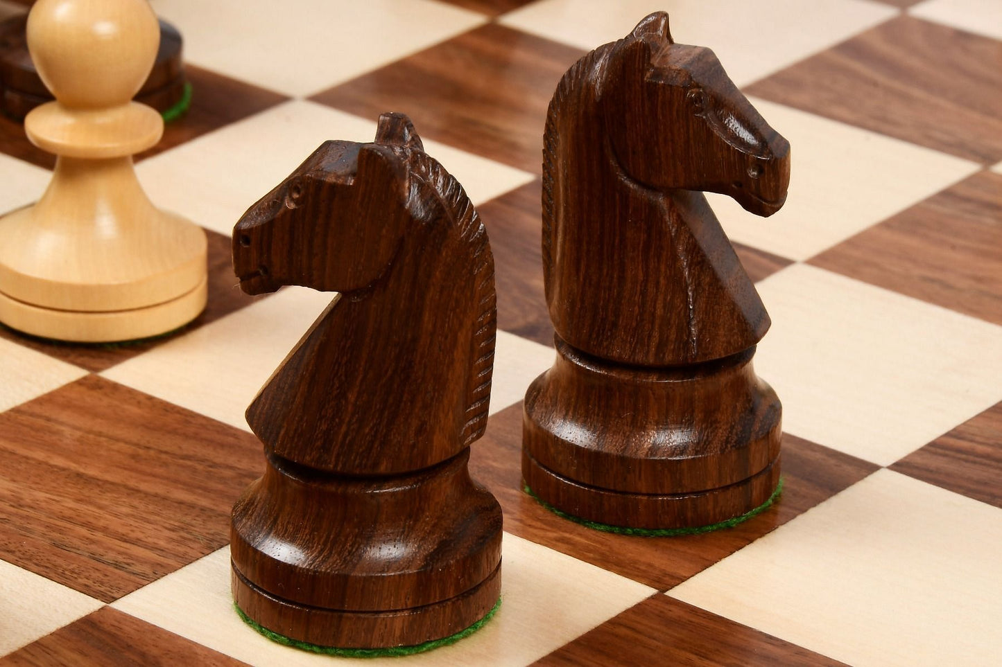 Reproduced Russian (Soviet Era) Series Chess Pieces in Sheesham & Box Wood - 3.75" King