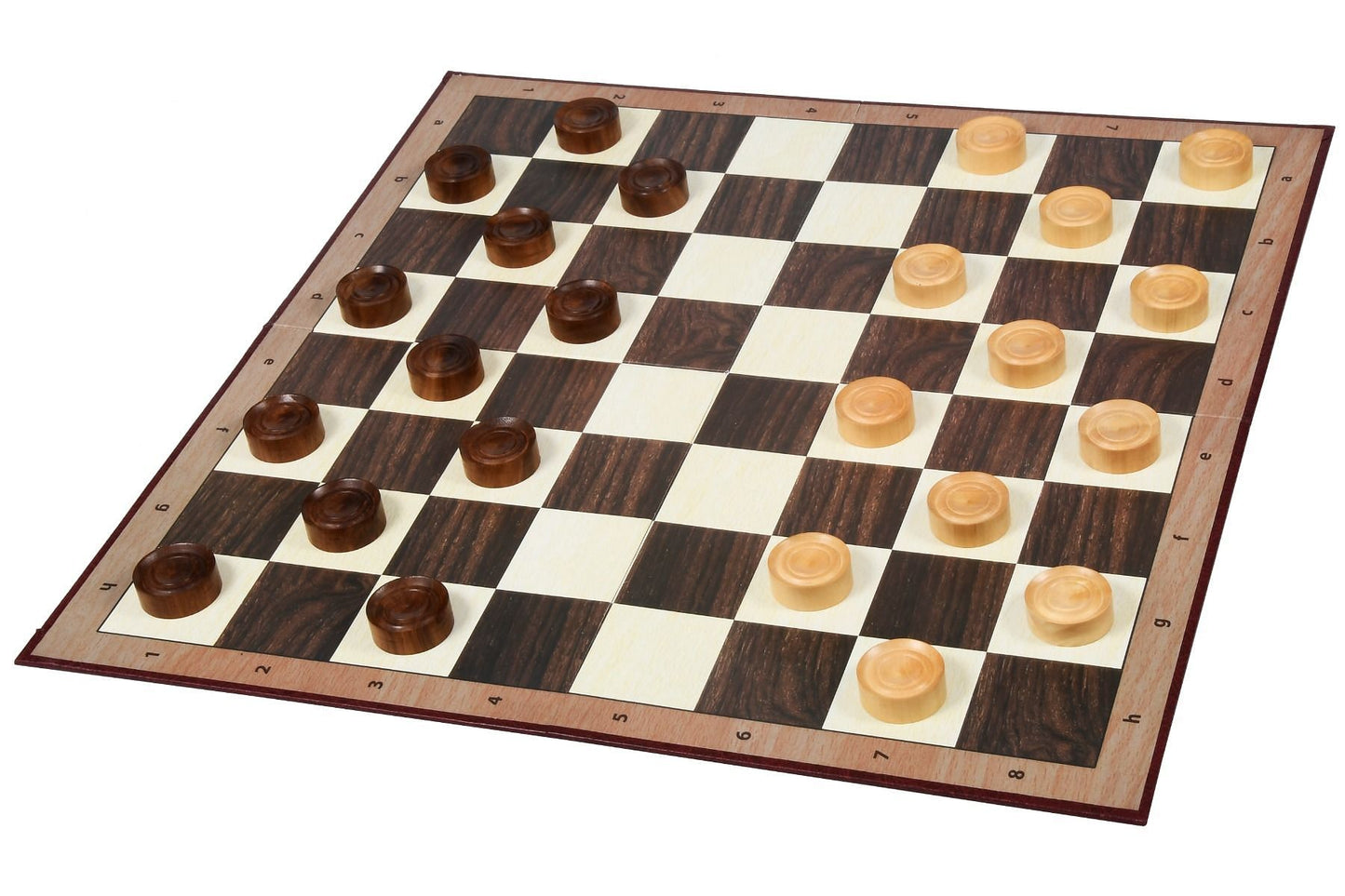 Wooden Checkers / Draught Set in Sheesham & Box wood - 35mm