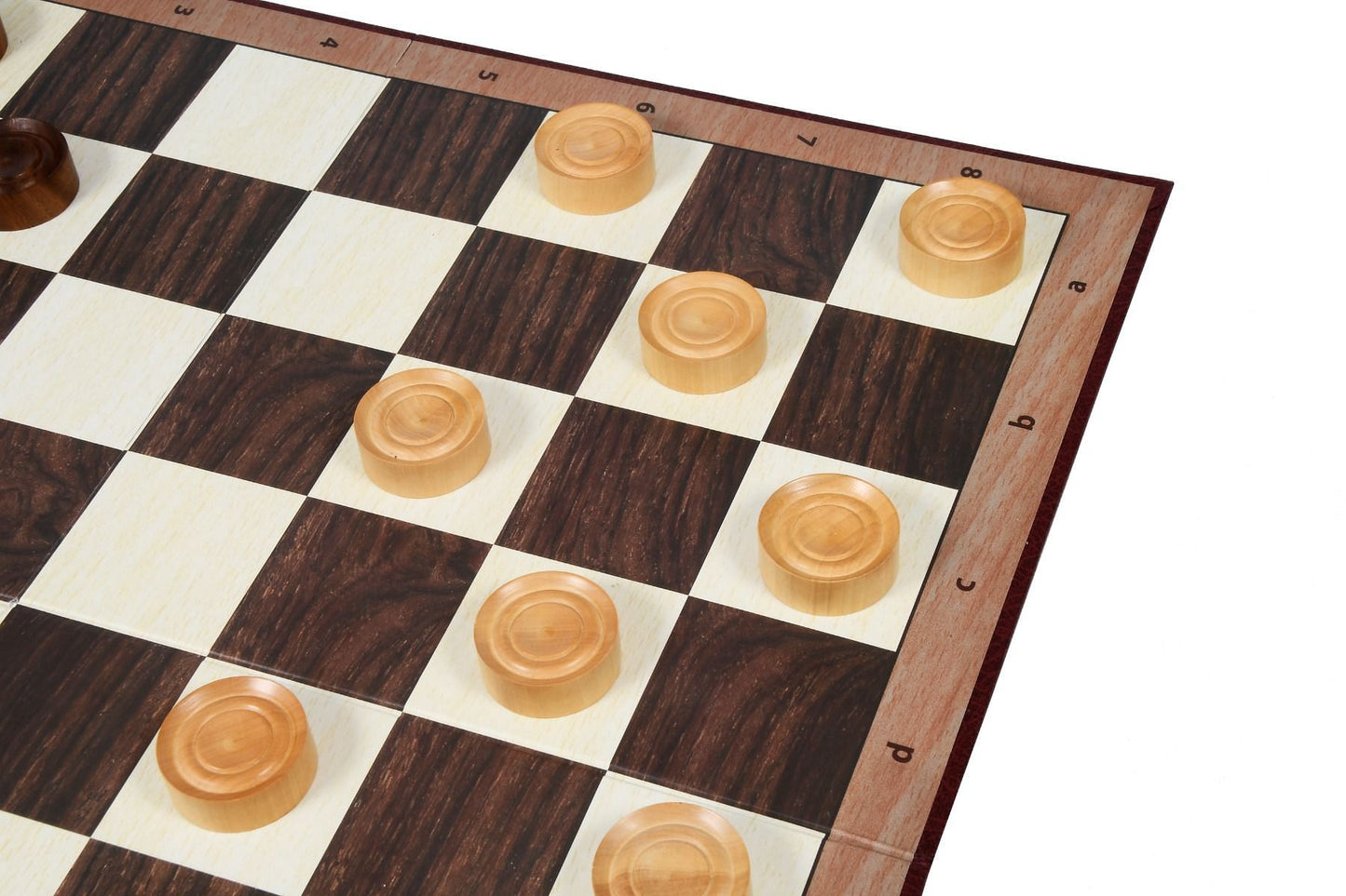 Wooden Checkers / Draught Set in Sheesham & Box wood - 35mm