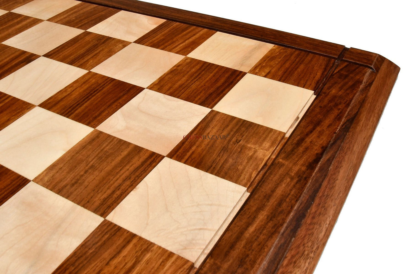 Deluxe Sheesham Solid Wood Maple Wooden Chess Board 21" - 55 mm