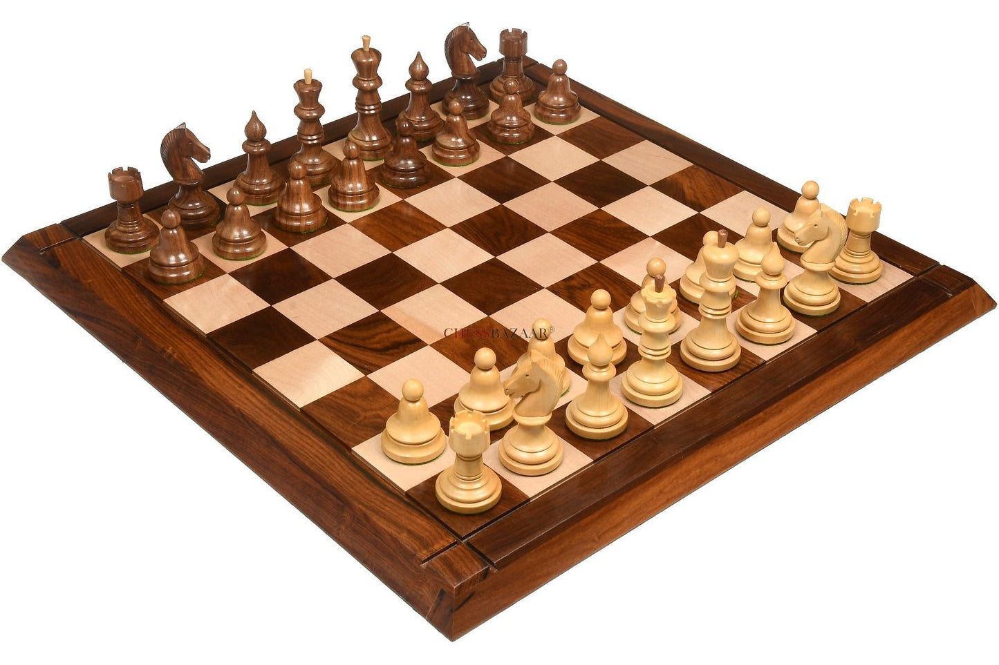 The Issac Lipnitsky 1946 Berlin Tournament Reproduced Chessmen in Sheesham Boxwood - 4.0" King