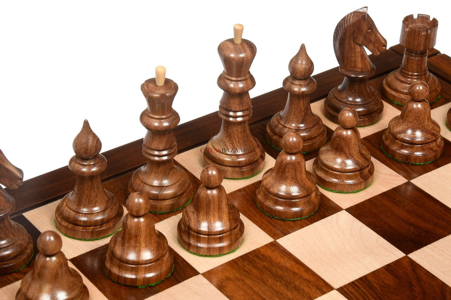 The Issac Lipnitsky 1946 Berlin Tournament Reproduced Chessmen in Sheesham Boxwood - 4.0" King