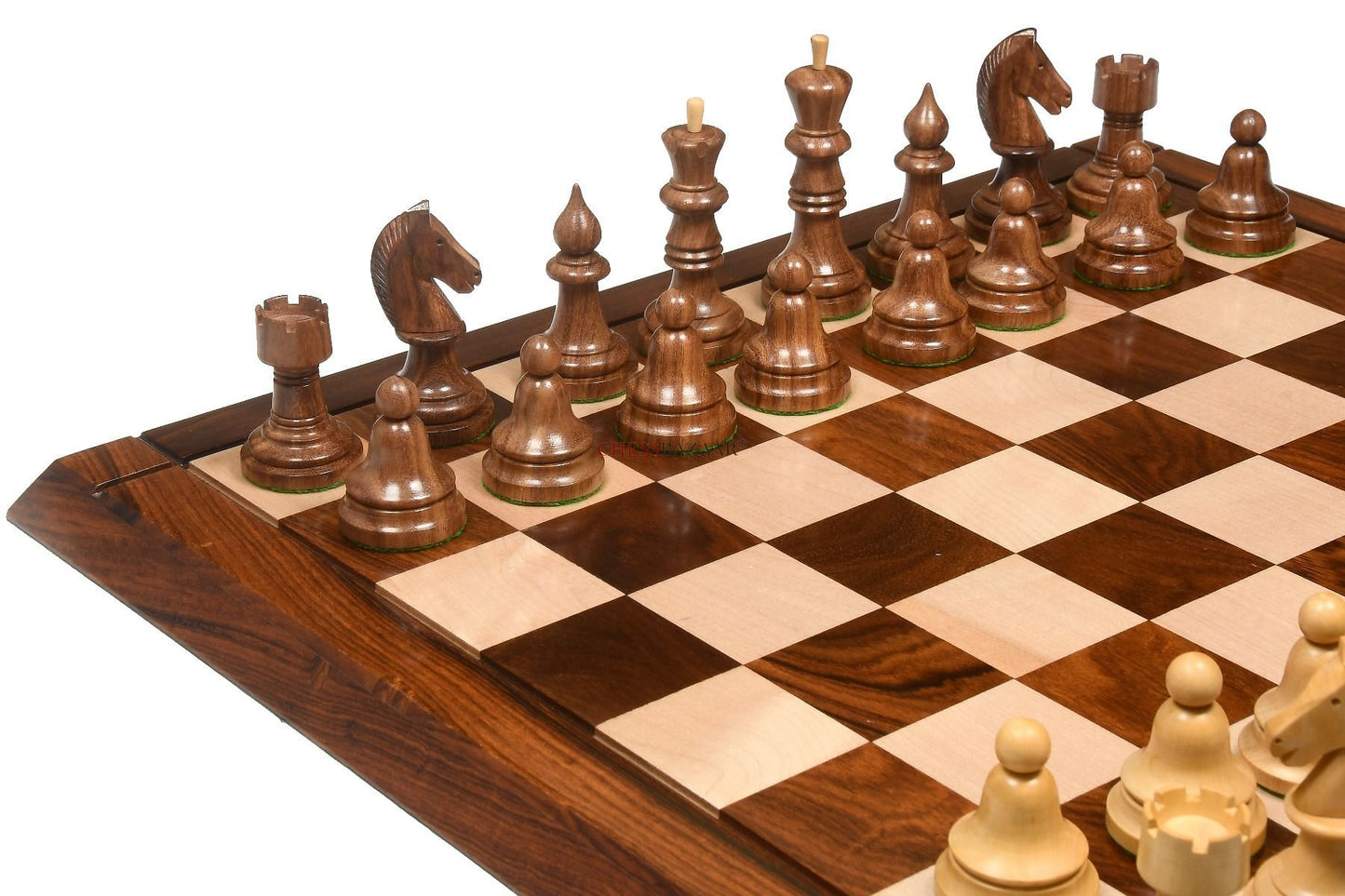 The Issac Lipnitsky 1946 Berlin Tournament Reproduced Chessmen in Sheesham Boxwood - 4.0" King