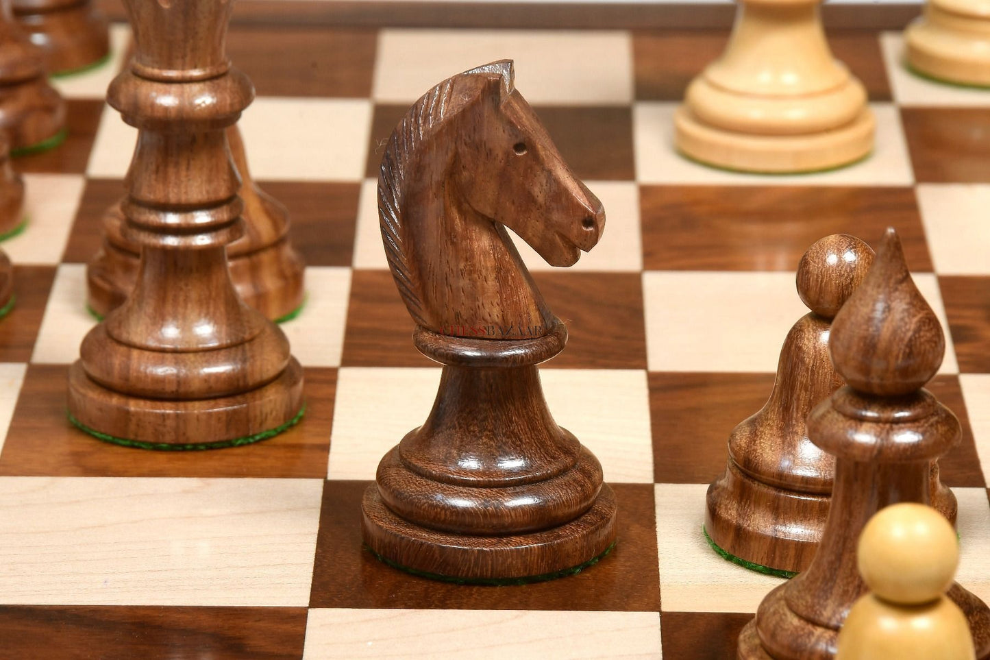 The Issac Lipnitsky 1946 Berlin Tournament Reproduced Chessmen in Sheesham Boxwood - 4.0" King
