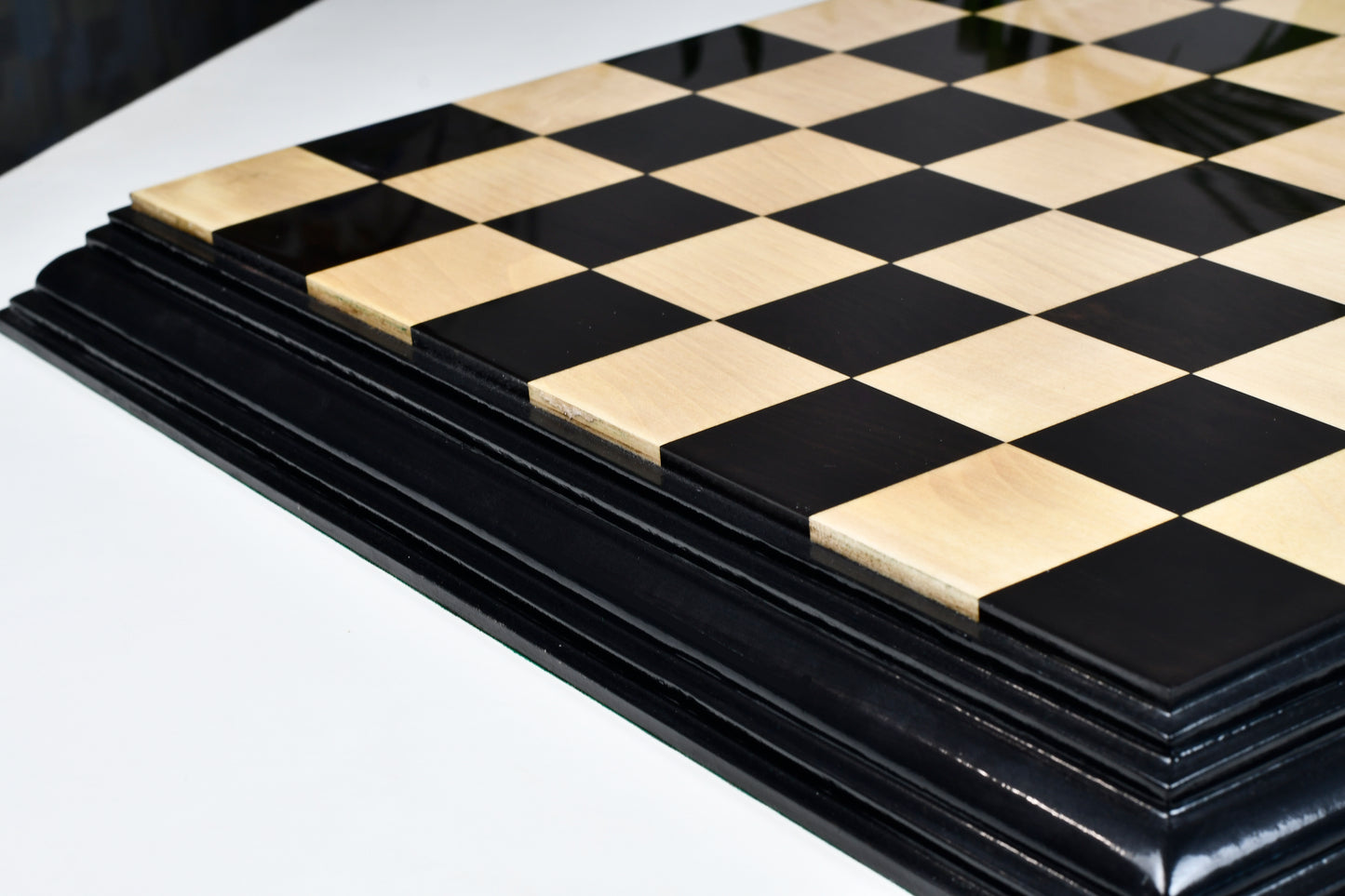 Luxury Chess Board Ebony Box Wood - 21" 55 mm square