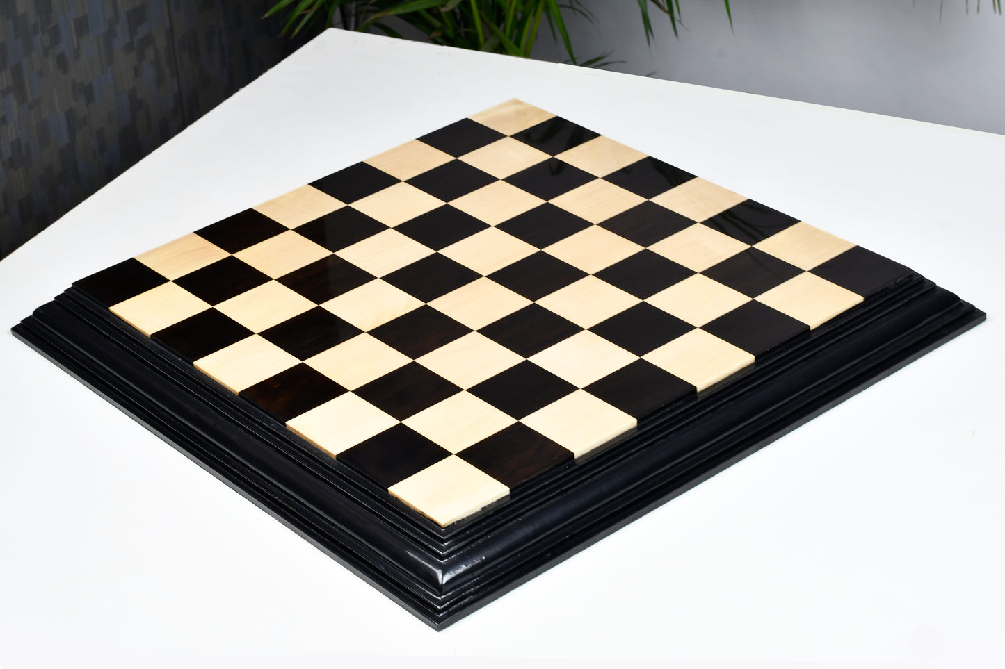 Luxury Chess Board Ebony Box Wood - 21" 55 mm square