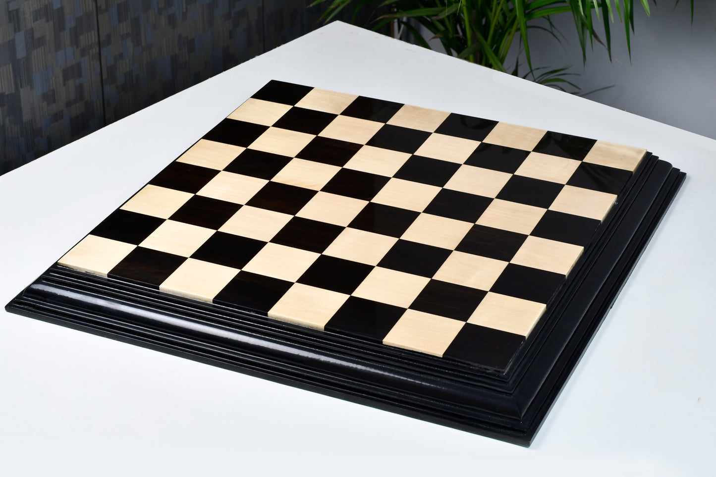 Luxury Chess Board Ebony Box Wood - 21" 55 mm square