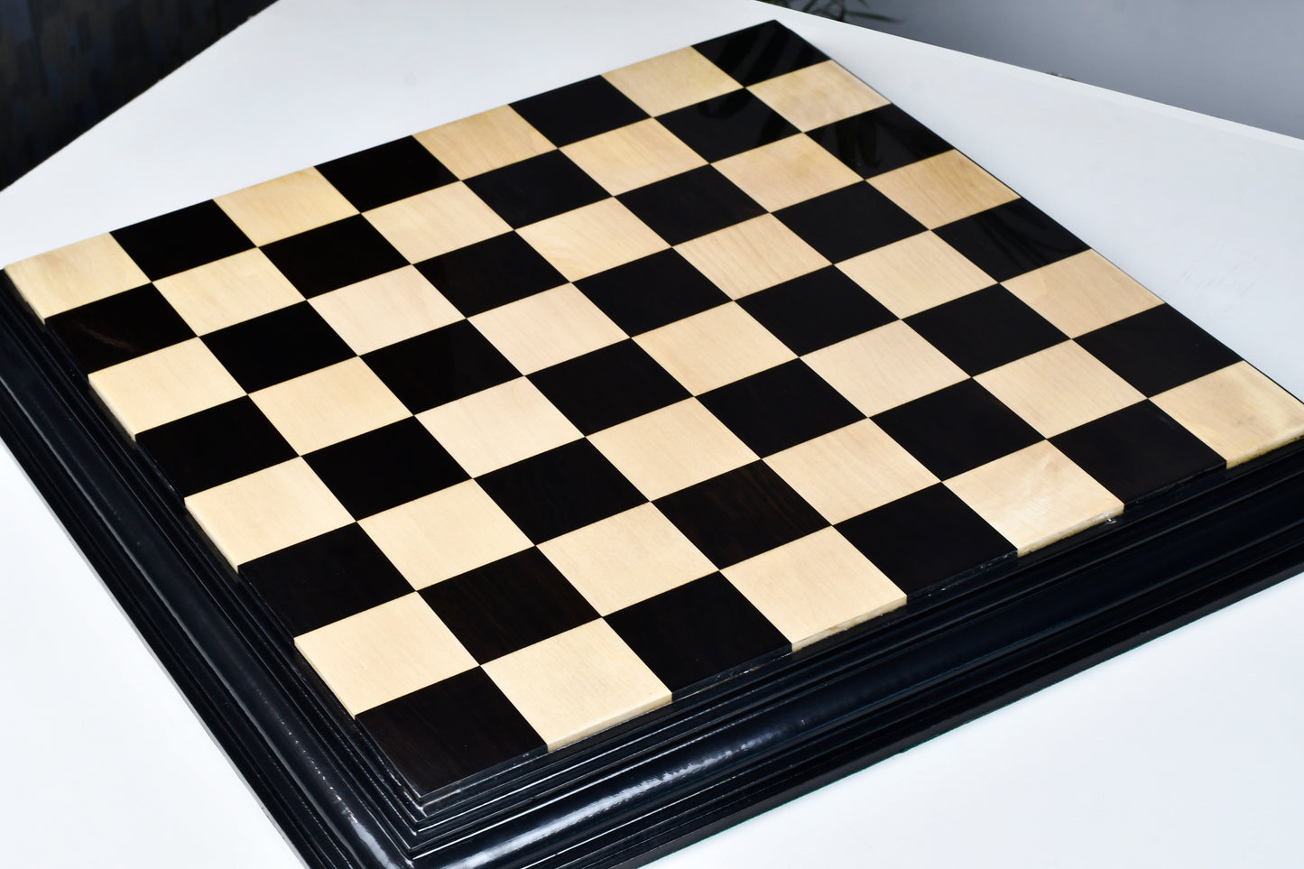 Luxury Chess Board Ebony Box Wood - 21" 55 mm square