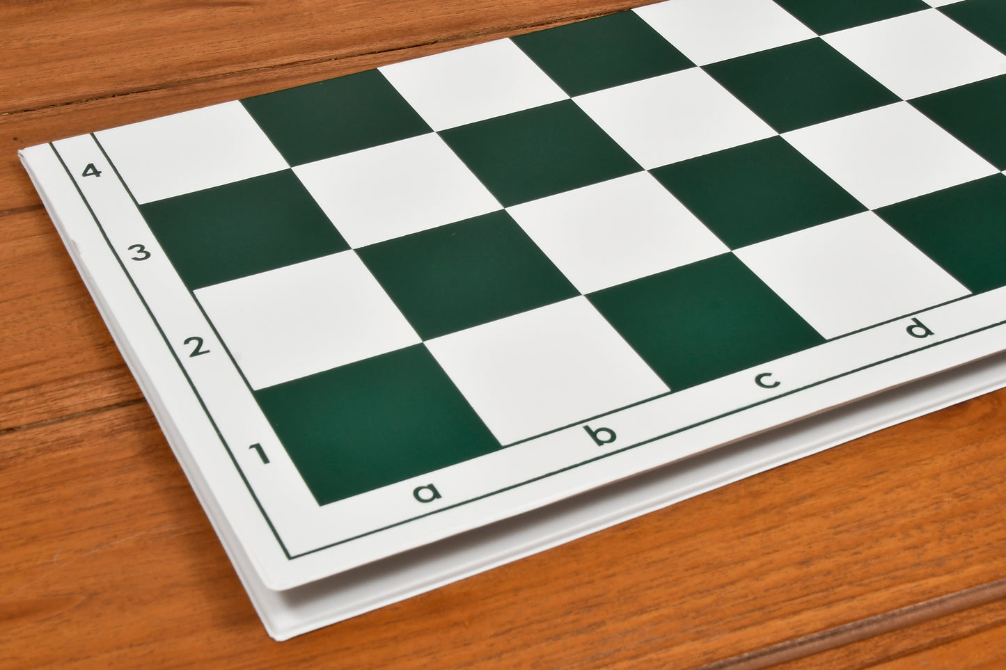 Double Folding Tournament PVC Chess Board with Algebraic Notation in Green & White Color 20" - 55 mm