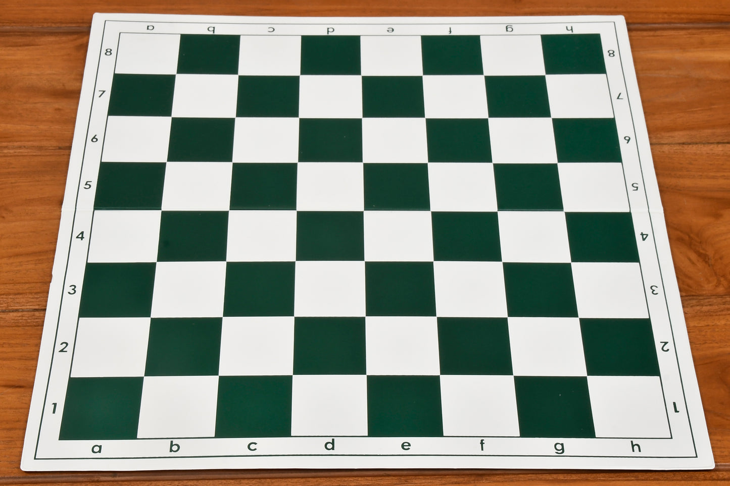 Folding Tournament PVC Chess Board with Algebraic Notation in Green & White Color 20" - 55 mm