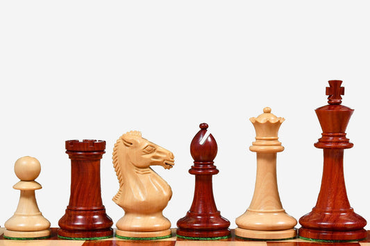 The GM Blitz Edition Staunton Series Chess Pieces in Bud Rosewood & Box Wood - 3.75" King