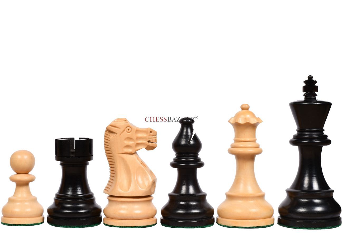 The Smokey Staunton Series Chess Pieces in Ebonized boxwood & Natural ...