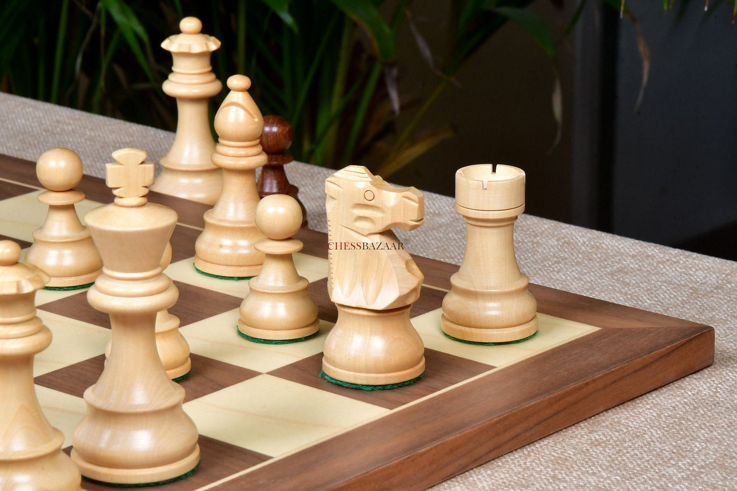 Reproduced French Lardy Exclusive Weighted Chess Pieces in Sheesham(Golden Rosewood) / Box wood - 3.75" Extra Queens