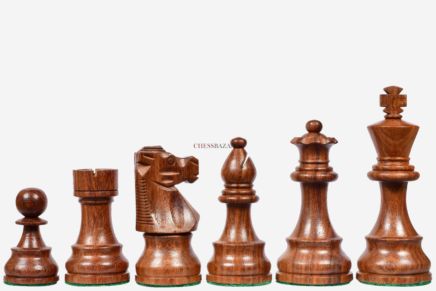 Reproduced French Lardy Exclusive Weighted Chess Pieces in Sheesham(Golden Rosewood) / Box wood - 3.75" Extra Queens