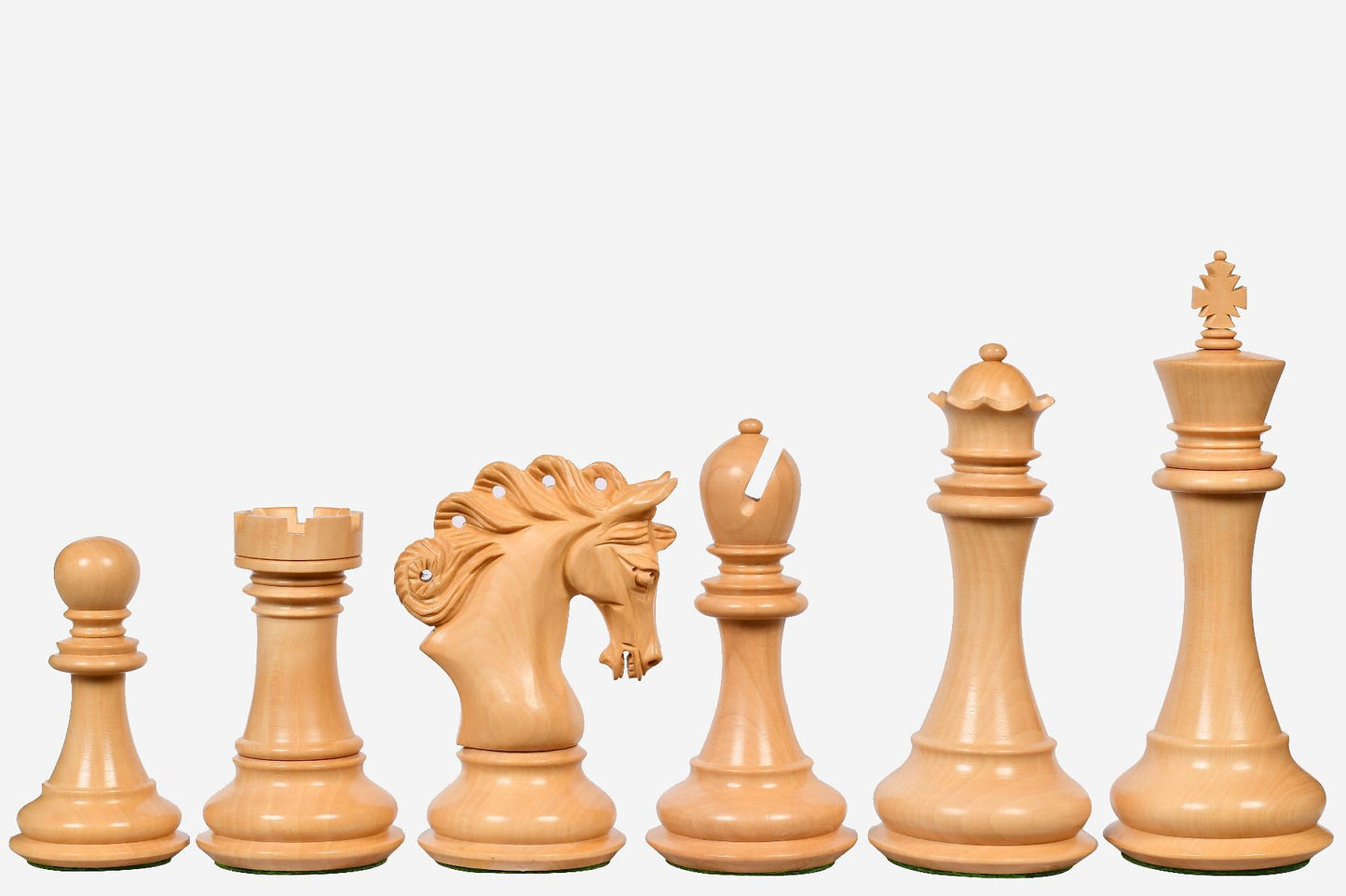 The Pegasus Series Artisan Staunton Chess Pieces version 2.0 in Ebony / Boxwood - 4.6" King