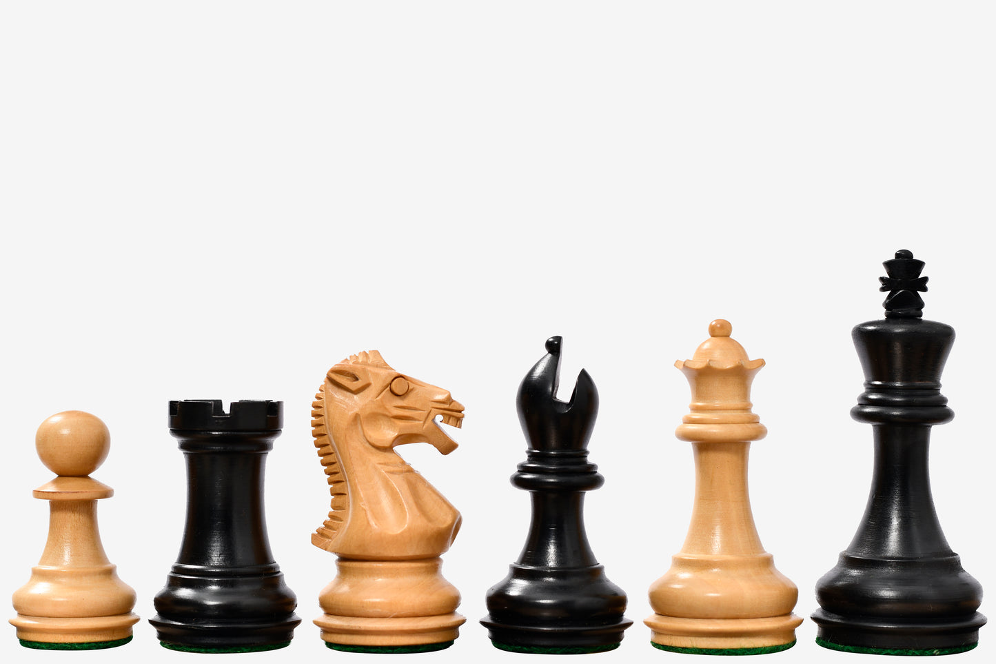 The Laughing Knight Series Chess Pieces in Ebonized & Boxwood - 3.0" King