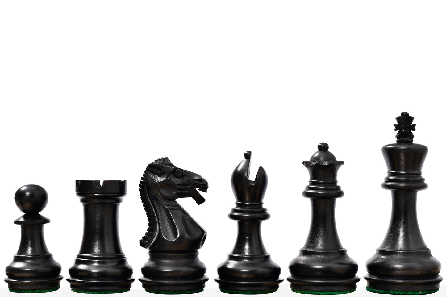 The Laughing Knight Series Chess Pieces in Ebonized & Boxwood - 3.0" King