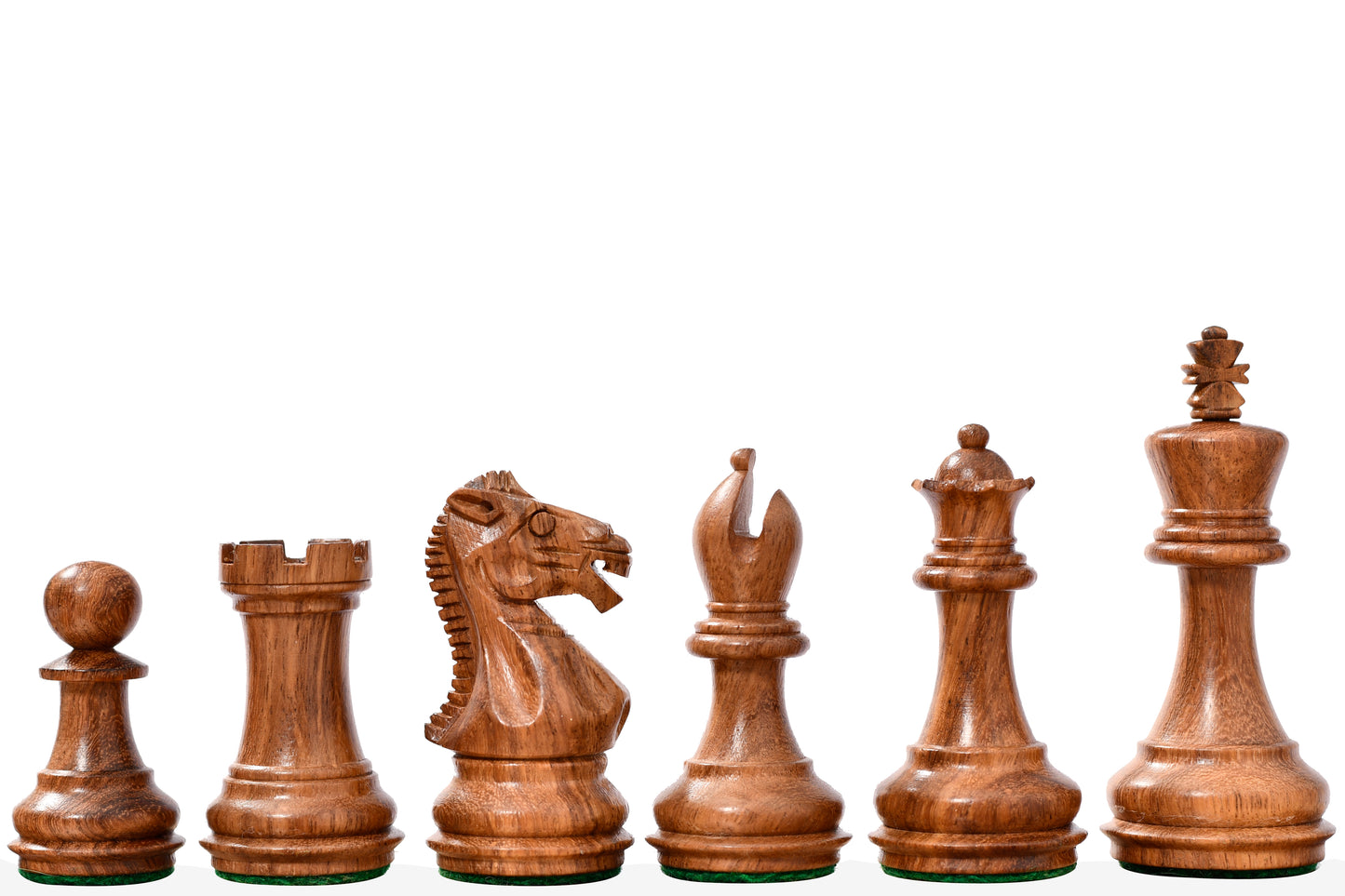 The Laughing Knight Series Chess Pieces in Sheesham & Boxwood - 3.0" King