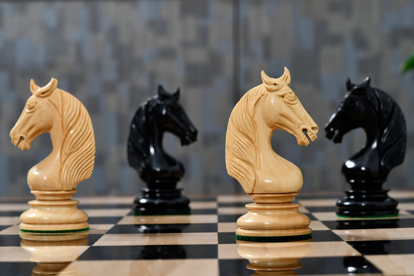 The Monarch’s Gambit Handcrafted Luxury Chess Pieces – in Ebony & Boxwood 4.4" King