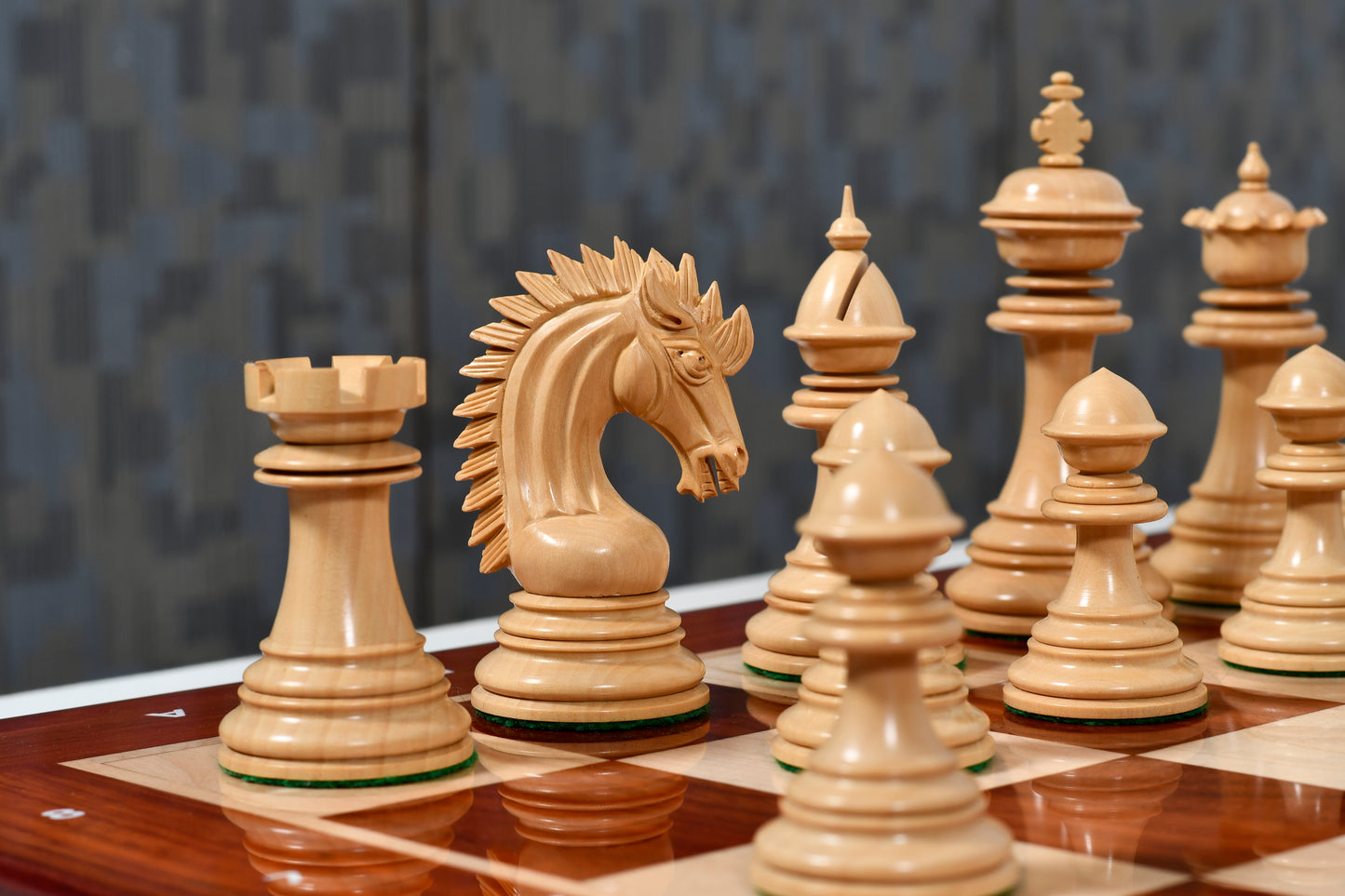 Ferocious Elite Series Chess Pieces in Bud Rosewood / Boxwood - 4.45" King