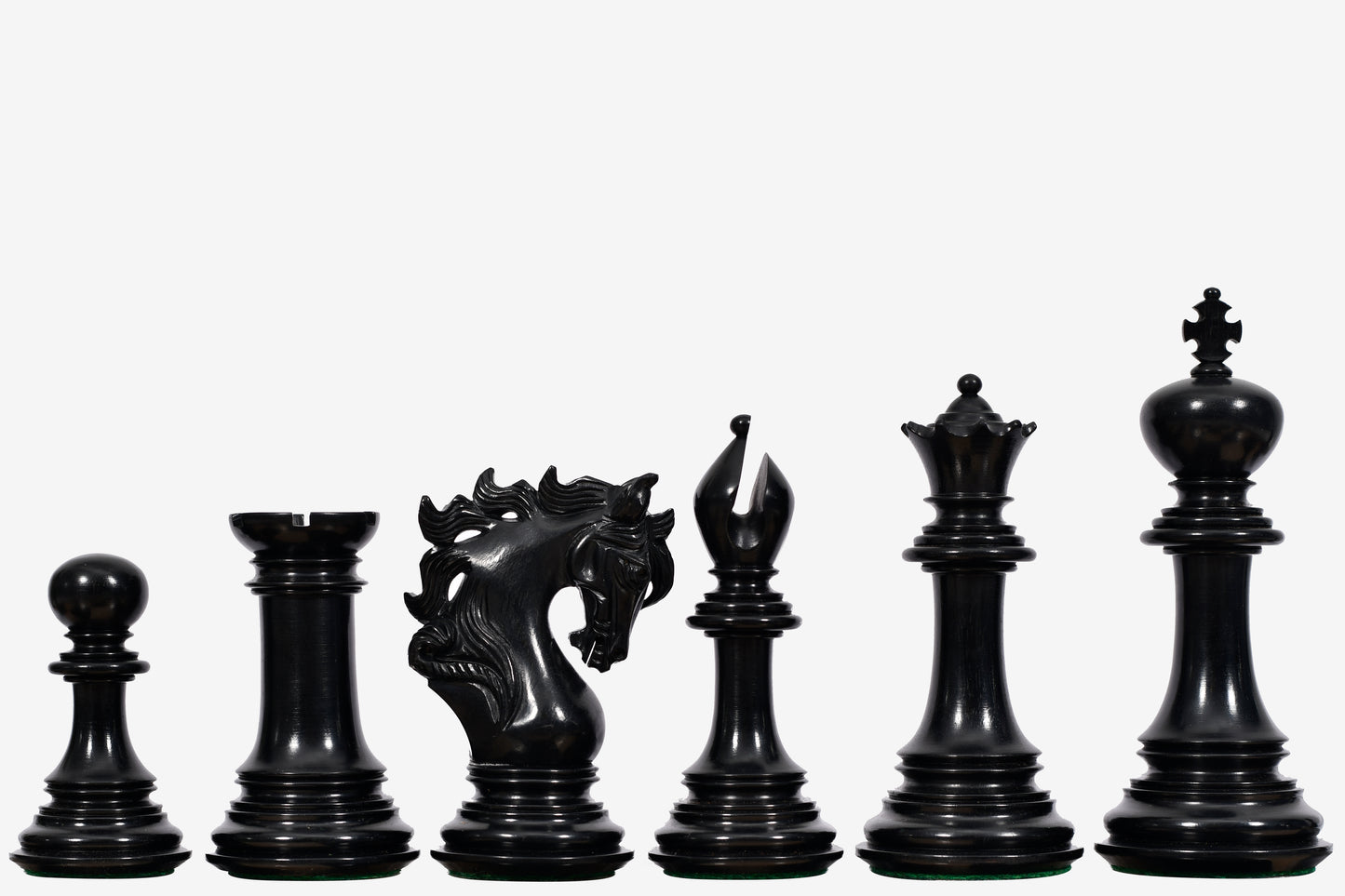 Viking Series Triple Weighted Staunton Luxury Chess Pieces – Handcrafted Ebony & Boxwood, 4.4” King
