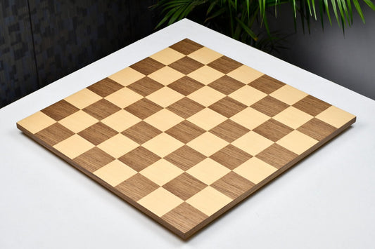 Minimalist Walnut Maple Wooden Chess Board Matte Finish Borderless Chess Board 19" - 60 mm