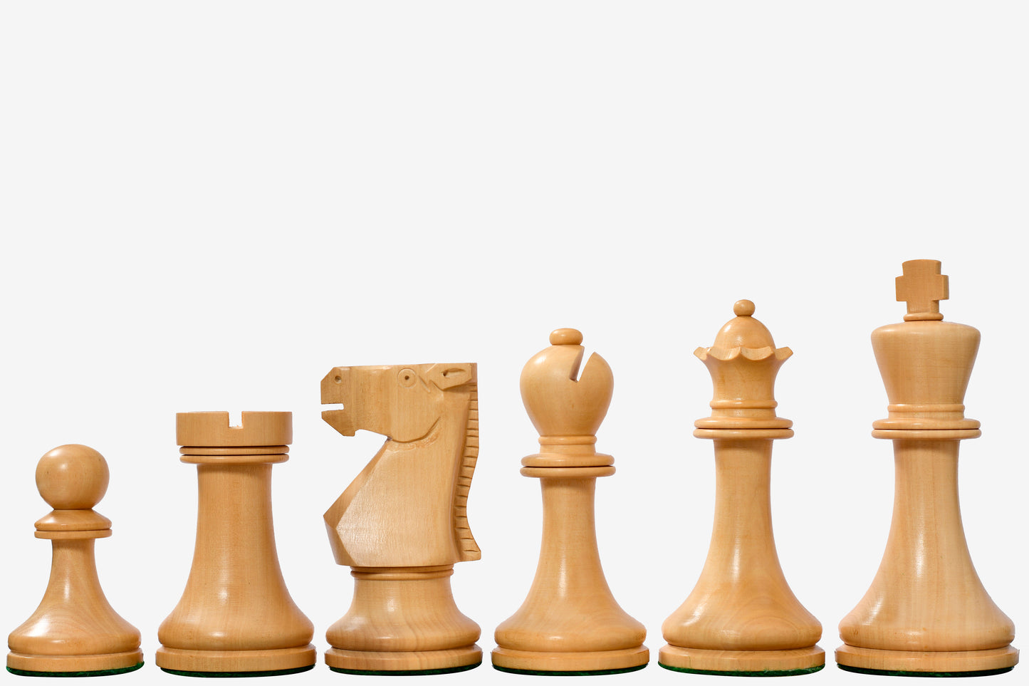 The Old Vintage English Staunton Series Chess Pieces in Ebonized wood & Box Wood - 3.8" King
