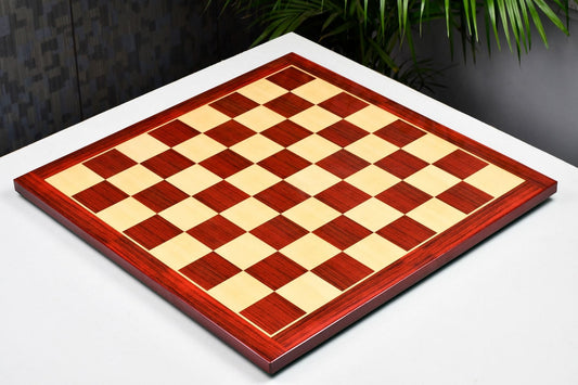 Wooden Printed Chess Board in Bud Rosewood & Boxwood Look 21" - 55 mm