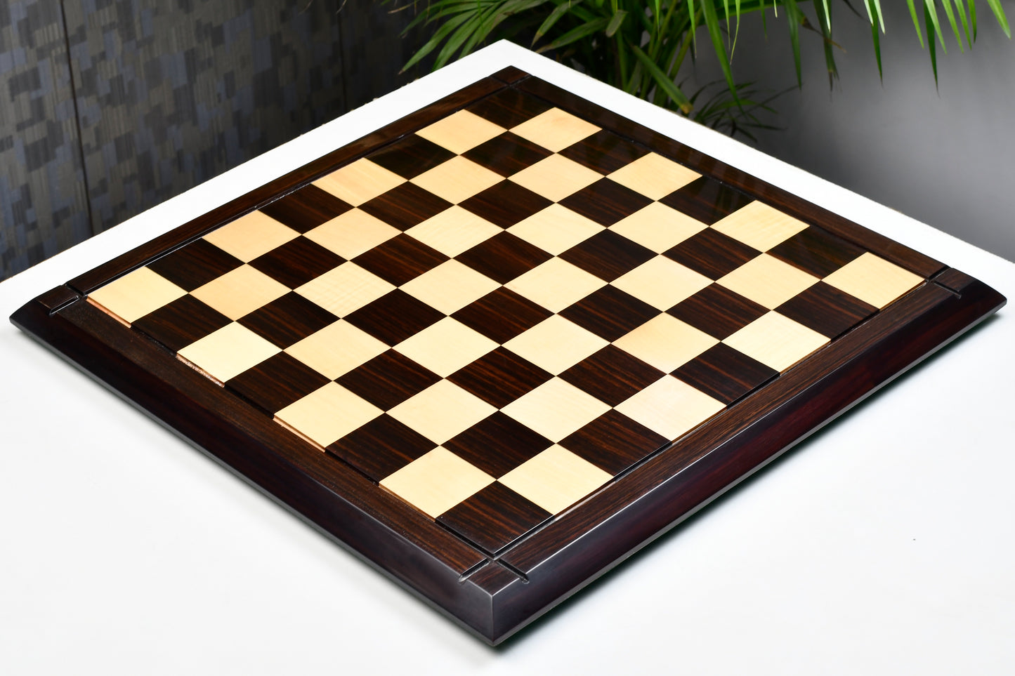 Deluxe Indian Rosewood / Maple Wooden Chess Board 23" - 60 mm