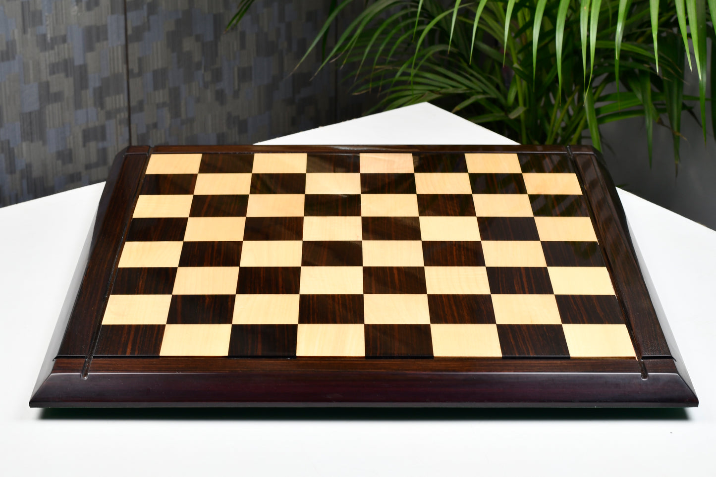 Deluxe Indian Rosewood / Maple Wooden Chess Board 23" - 60 mm