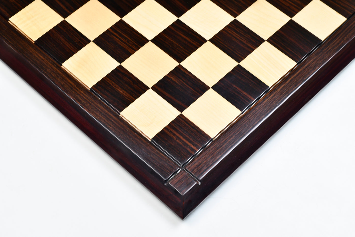 Deluxe Indian Rosewood / Maple Wooden Chess Board 23" - 60 mm