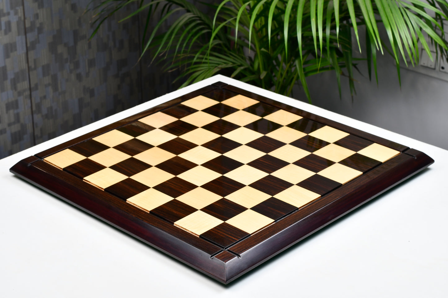 Deluxe Indian Rosewood / Maple Wooden Chess Board 23" - 60 mm