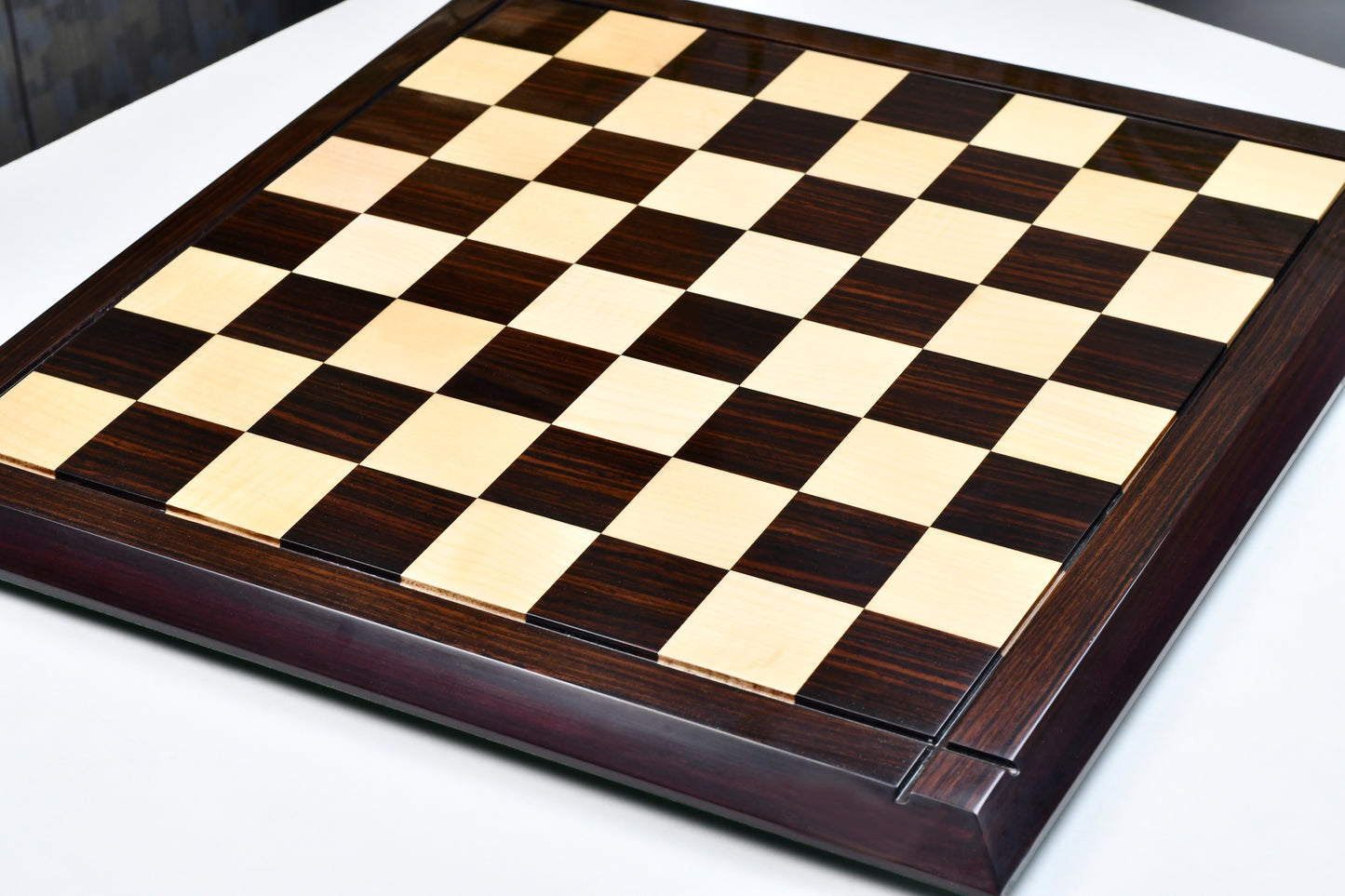 Deluxe Indian Rosewood / Maple Wooden Chess Board 23" - 60 mm