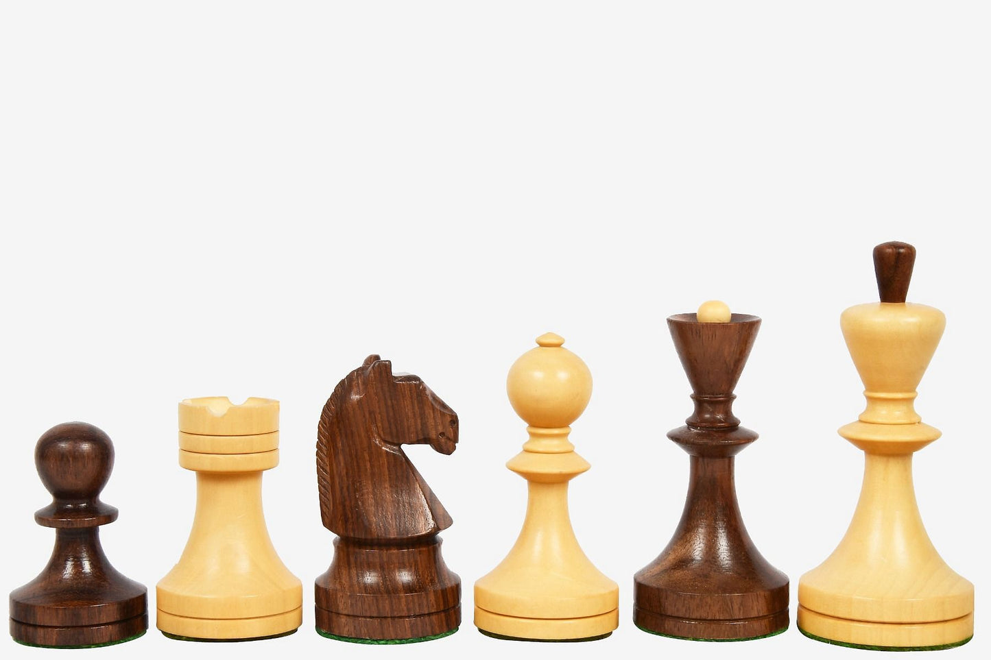 Reproduced Russian (Soviet Era) Series Chess Pieces in Sheesham & Box Wood - 3.75" King