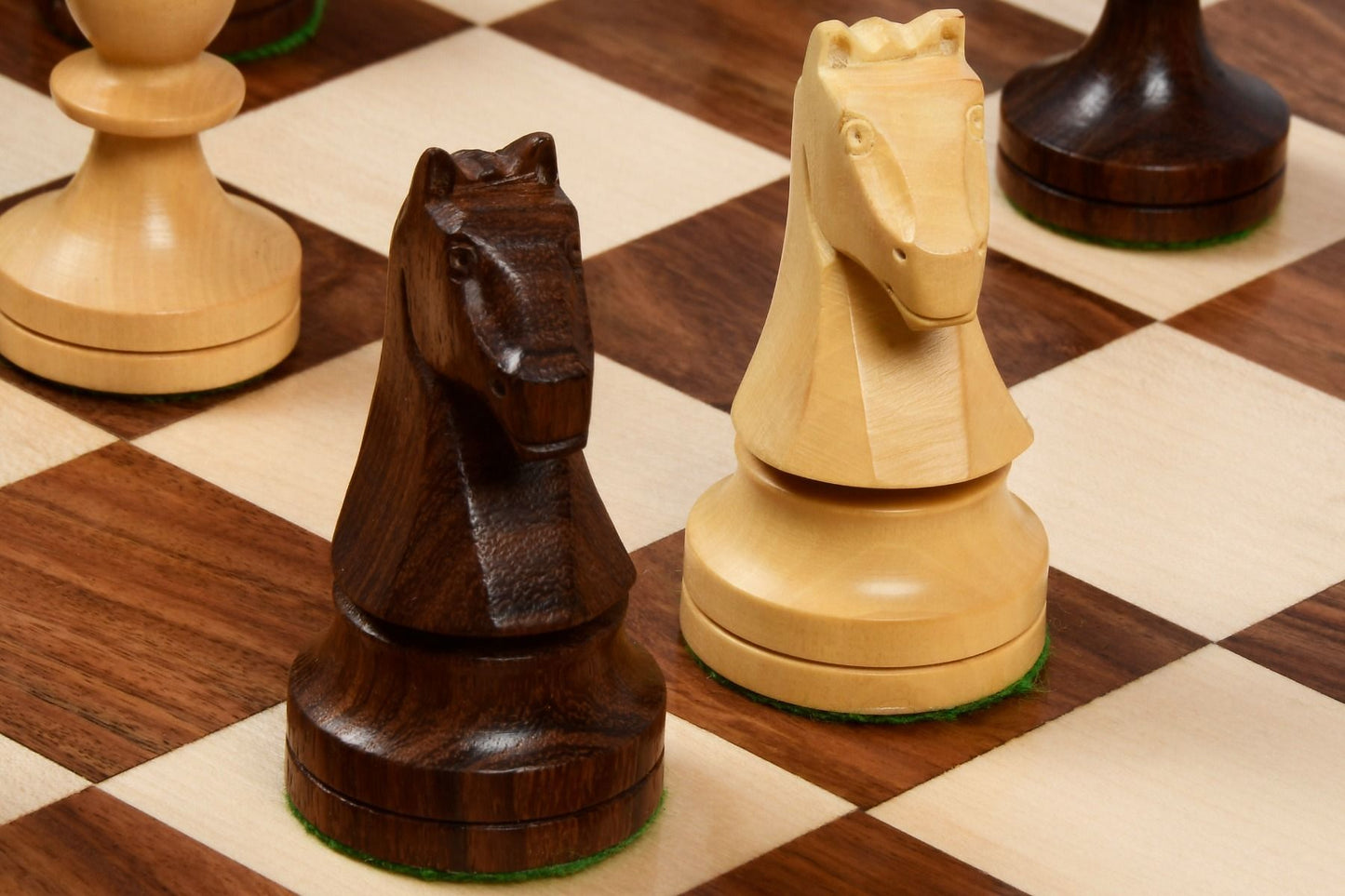 Reproduced Russian (Soviet Era) Series Chess Pieces in Sheesham & Box Wood - 3.75" King