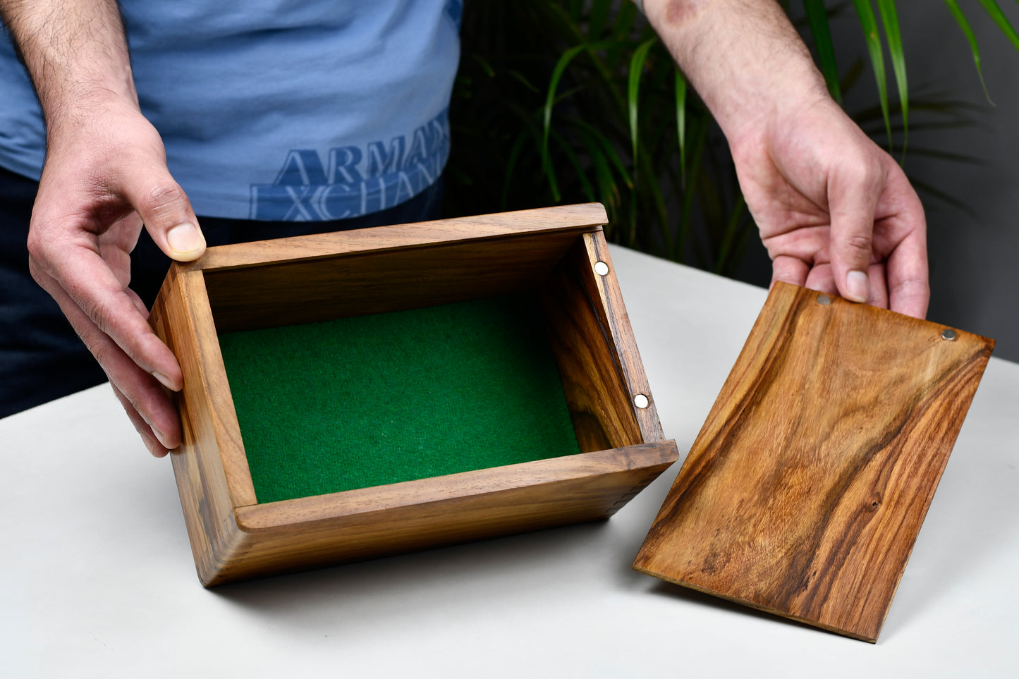Tournament Chess Storage Box in Sheesham Wood for up to 3.8" Chess Set w/o Center Partition