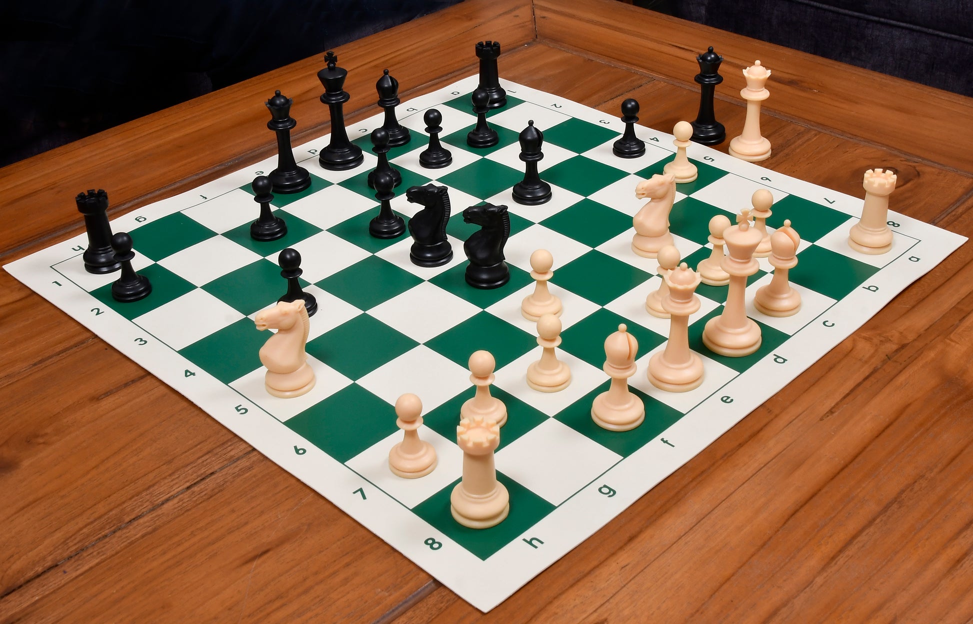 Staunton Triple Weighted Chess Pieces – Full Set 34 Black & White