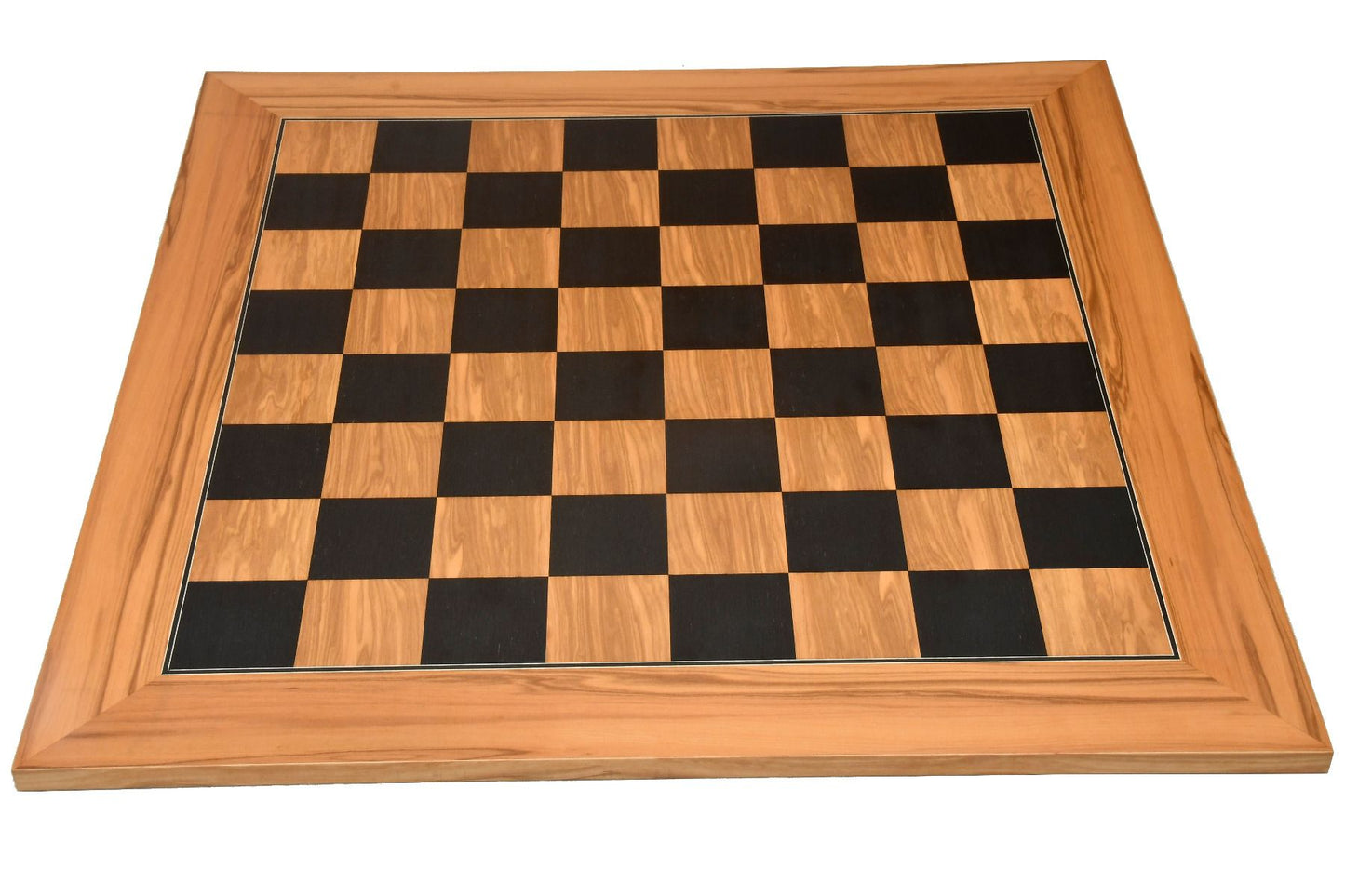 Combo of The Ancient Indian Warrior Staunton Luxury Series Chess Pieces in Ebony / Antiqued Box Wood - 4" King with Wooden Chessboard